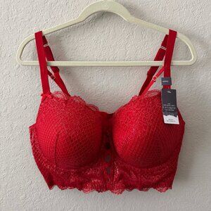 Sexy red lace bra/bustier
